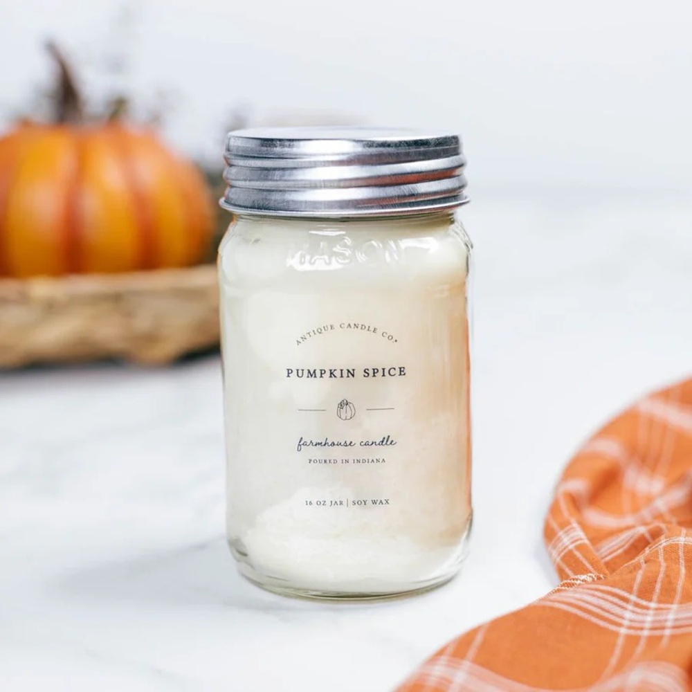Antique Candle Co. Pumpkin Spice Candle - 16 oz. With wooden wick